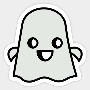 Ghost Big Face Costume Sticker